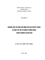 Nghiên cứu sự biến đổi nồng ADH huyết thanh và một số yếu tố nặng ở bệnh nhân chấn thương sọ não kín