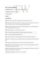 Học tốt tiếng Anh 8 Unit 1