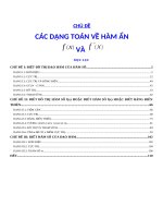 218 bài TOÁN hàm ẩn HAY NHẤT NHẤT