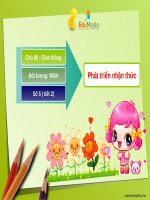Giáo án điện tử số 5 thêm bớt tạo sụ bằng nhau trong phạm vi 5