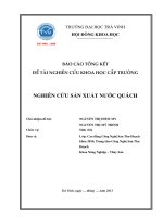 Báo cáo nghiên cứu khoa học cấp trường: Nghiên cứu sản xuất sản phẩm pate tôm