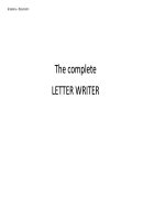 Các bức thư bằng tiếng Anh  The complete LETTER WRITER