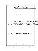 Tổ chức hoạt động trải nghiệm trong dạy học chương cơ sở của nhiệt động lực học   vật lí 10 