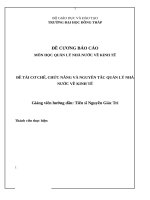 Cơ chê và chăc năng quản lý nhà nước về kinh tế