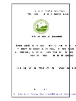 Đánh giá kết quả thực hiện kế hoạch sử dụng đất huyện nghĩa hưng, tỉnh nam định giai đoạn 2016 2018, lập kế hoạch sử dụng đất năm 2019, định hướng đến năm 2020 