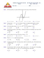 đề KSCL toán 12 lần 1 trường chuyên lê quý đôn