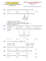 HỒ THỨC THUẬN PHÁT TRIỂN đề MINH họa 2019 đề số 3 