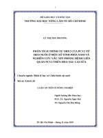 Phân tích trình tự ORF2 của PCV2 từ heo nuôi ở một số tỉnh phía nam và nghiên cứu vắc xin phòng bệnh liên quan PCV2 trên heo sau cai sữa 