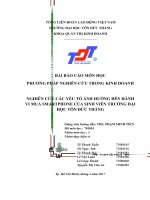 NGHIÊN CỨU CÁC YẾU TỐ ẢNH HƯỞNG ĐẾN HÀNH VI MUA SMARTPHONE CỦA SINH VIÊN TRƯỜNG ĐẠI HỌC TÔN ĐỨC THẮNG