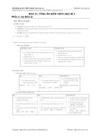 TÀI LIỆU TỔNG ÔN KIẾN THỨC HÓA HỌC 11 HỌC KÌ MỘT (LÝ THUYẾT + BÀI TẬP)