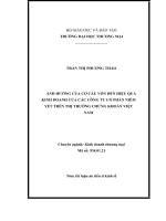 Ảnh hưởng của cơ cấu vốn đến hiệu quả kinh doanh của các công ty cổ phần niêm yết trên thị trường chứng khoán việt nam (tt) 