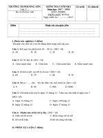 ĐỀ THI CUỐI HỌC KỲ TOÁN 2019 -  2020