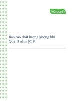 Báo cáo chất lượng không khí quý II2018
