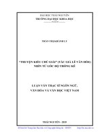 Truyện kiều chú giải (tác giả lê văn hòe) nhìn từ góc độ thống kê 