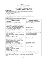 GIAO AN TIENG ANH 4, 4 TIET CHUAN NAM 2019