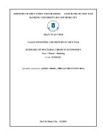 Đầu tư giá trị và tỷ suất sinh lời tại việt nam chuyên ngành tài chính   ngân hàng tt tiếng anh 