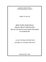 Hình tượng nghệ thuật trong thơ nữ thái nguyên (qua thơ trần thị vân trung, nguyễn thúy quỳnh, lưu thị bạch liễu) 