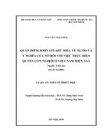 Quan điểm của j s mill về tự do và ý nghĩa của nó đối với việc thực hiện quyền con người ở việt nam hiện nay 