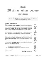 20 đề THI THỬ môn hóa   năm 2020 