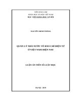 Quản lý nhà nước về báo chí điện tử ở việt nam hiện nay 