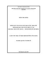 Kiểm soát chi ngân sách nhà nước theo mô hình kho bạc nhà nước điện tử tại kho bạc nhà nước quận 1   thành phố hồ chí minh 