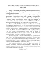 SKKN bậc 4 Some methods of teaching English conversation in secondary school