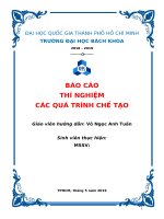 Báo cáo thí nghiệm các quá trình chế tạo