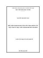 Điều kiện kinh doanh xăng dầu theo pháp luật việt nam từ thực tiễn thành phố hồ chí minh 