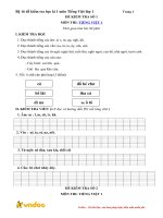 16 đề THI môn TIẾNG VIỆT lớp 1 học kì 1  