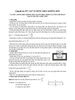 Chủ đề 15  ôn tập về dòng điện không đổi