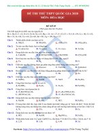Bộ đề  thi thử THPT quốc gia môn hóa 2020   đề đọc thử số 1 