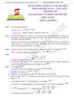 Thi chọn học sinh olympic toán hà nội