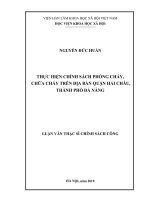Thực hiện chính sách Phòng cháy, chữa cháy trên địa bàn quận Hải Châu, thành phố Đà Nẵng (Luận văn thạc sĩ)