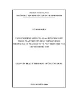 Vận dụng chính sách của ngân hàng nhà nước trong phát triển tín dụng tại ngân hàng thương mại cổ phần đầu tư và phát triển việt nam chi nhánh phú thọ 