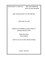 Phong cách chính luận báo chí của nhà báo Hoàng Tùng