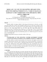 Khảo sát các yếu tố ảnh hưởng đến khả năng sinh tổng hợp bacteriocin của vi khuẩn bacillus subtilis và thử nghiệm khả năng đối kháng trên chủng vibrio sppđỗ thị hiền, tạp chí đại học thủ dầu một, số 2(37) 2018, tr 14 25
