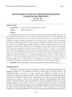 DEVELOPMENT OF HUMAN RESOURCES INDUSTRYIN BINH DUONG PROVINCE DO THI y NHI, tạp CHÍ đại học THỦ dầu một, số 1(40),2019,TR 89 102