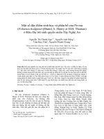 Some characterics and distribution of fokienia hodginsii (dunn) henry et thomas in biosphere reserve of western nghe an 