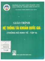 Giáo trình hệ thống tài khoản quốc gia (thống kê kinh tế   tập 2) 