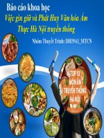 Gìn Giữ và Phát Huy Văn Hóa Truyền Thống Hà Nội