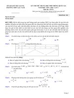 đề thi thử THPT QG 2020   toán  THPT lục nam   bắc giang   lần 1   có lời giải