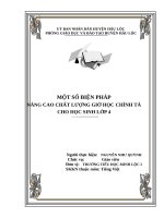 Sáng kiến kinh nghiệm nâng cao chất lượng giờ học chính tả cho học sinh lớp 4