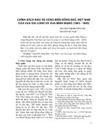 chính sách bảo vệ vùng biển đông bắc việt nam của vua gia long và vua minh mạng