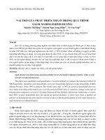 VAI TRÒ của PHÁT TRIỂN NHÀ ở TRONG QUÁ TRÌNHGIẢM NGHÈO ở BÌNH DƯƠNG NGUYỄN THỊ HẰNG, HUỲNH NGỌC SONG MINH, vũ văn TIỆP, tạp CHÍ đại học THỦ dầu một, SỐ2(41),2019,TR 31 40