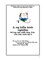 Sáng kiến kinh nghiệm nâng cao chất lượng đọc cho học sinh lớp 4