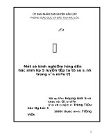 Một số kinh nghiệm hướng dẫn học sinh lớp 5 luyện tập tu từ so sánh trong văn miêu tả