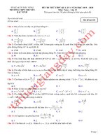 1  đề thi thử THPT QG 2020   toán   TPHT chuyên bắc ninh   lần 1   có lời giải