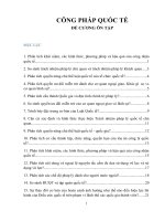 ĐỀ CƯƠNG ÔN THI MÔN CÔNG PHÁP QUỐC tế