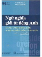 Ngữ nghĩa giới từ tiếng anh  khung cảnh không gian, nghĩa nghiệm thân và tri nhận 