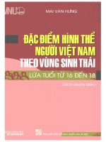 Đặc điểm hình thể người việt nam theo vùng sinh thái 